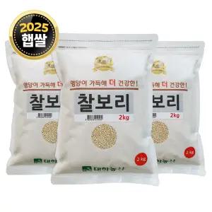 25년 국산 찰보리 6kg (2kgx3) / 햇보리 보리쌀 잡곡
