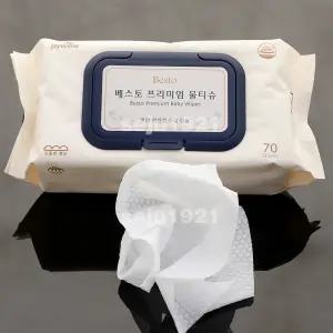 산도깨비 베스토 프리미엄 엠보싱 물티슈 캡형 70매 X 10팩 1box