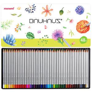 모나미 바우하우스 색연필 48색 유성 오일 틴케이스
