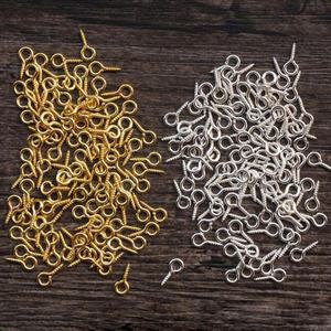 YGRC 미라클 9자 나사못 100개 세트 모음 레진 공예 미니어쳐 고리 골드 실버 로듐 로즈골드 엔틱 건블랙