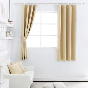 [라이크홈]핀형 솔리드 고밀도 암막커튼 반창 2P 베이지