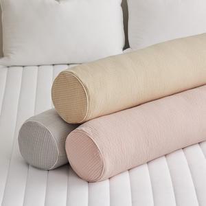 오가닉 순면 피그먼트 줄누빔 바디필로우 / 원형 롱쿠션 임산부바디필로우