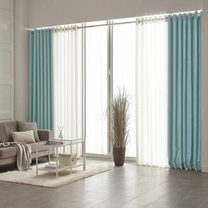 [레스티]아일렛형 하비드 암막커튼 거실형/대형 (210x233cm) 스카이블루 1장