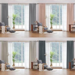 [라이크홈]호텔식 프리미엄 3중직 대형 이중암막커튼 레이스 2P세트