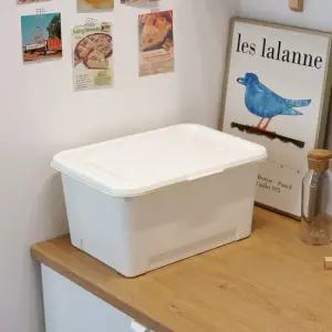 아트박스 보노하우스 탑백 대형 리빙박스 24L 4P 수납 옷 정리함  +네임텍)