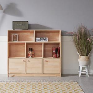 달리 원목 3단 도어형 책장 1200