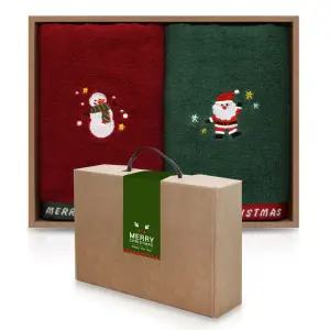 송월타올 메리 크리스마스 2p 수건선물세트 어린이집 유치원 초등학교 중학교 교회 회사 수건답례품