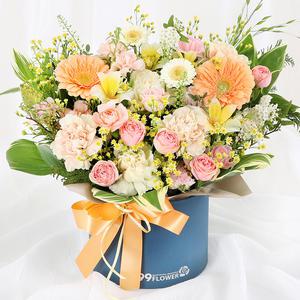 당일 꽃배달 한결같은 사랑 카네이션 꽃바구니 꽃상자 생화 배달 B502