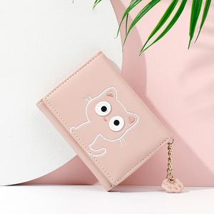 LUVALL 빅아이캣지갑 여자 여학생 10대 초등학생  카드 지갑 반지갑