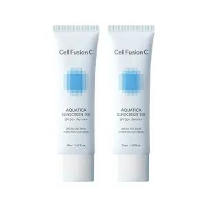 셀퓨전씨 아쿠아티카 썬스크린100 50mlx2개 선크림 자외선차단