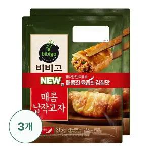 비비고 매콤납작교자 315g 2번들X3개 (총6봉)