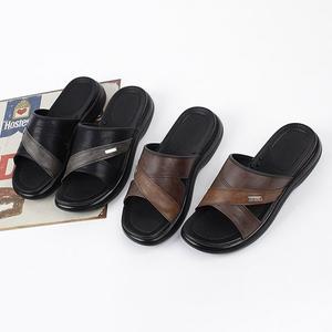 [디아]행텐 국산 남성 크로스 옆라인 사무실 키높이 슬리퍼 4cm