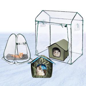길냥이텐트 길고양이 고양이 겨울집 야외 실외 급식소 비닐하우스 텐트 방한 난방