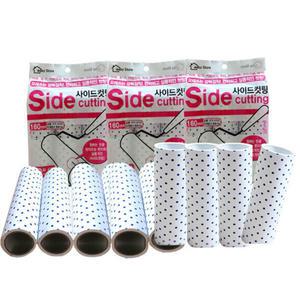 메온셀 테이프크리너 돌돌이 사이드컷팅 리필만9개 롤 테이프