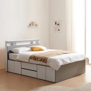 LED 퀸사이즈프레임 USB 헤드 높은 중학생침대 H