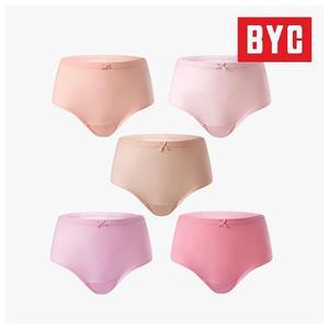 BYC 여성 순면 맥시팬티 5매입 요일삼각팬티 단색 BYX0152