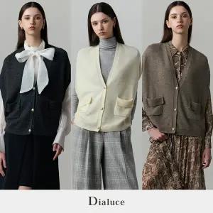 [런칭가79900원]디아루체 캐시미어 블렌드 홀가먼트 니트 베스트