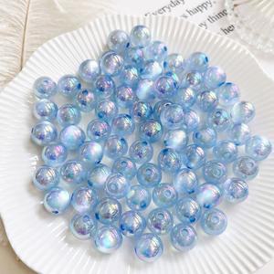 [10개]관통형 12mm 아크릴 캣츠아이 블루 3-1052-10 비즈공예 키링재료