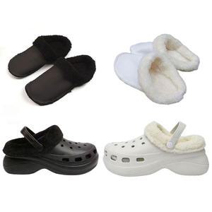 crocs 호환 방한털 내피털 양털안감 겨울내피 화이트/블랙