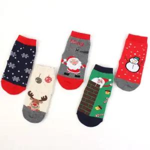 [키즈노리]  산타선물 5족 아동양말/크리스마스/유아/교회/학교