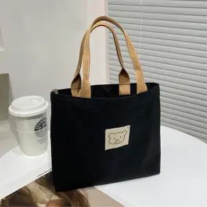 곰돌이 미니에코백 캔버스소재 지퍼가방 학생가방 바캉스