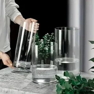 깨지지 않는 플라스틱 아크릴  대형 원형 화병 꽃병