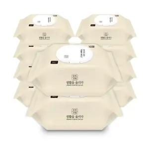 올림생활 데일리 물티슈 100매 55gsm X 10팩