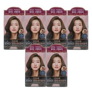 려 우아채 영양새치크림 염색약 5N 자연갈색 6개