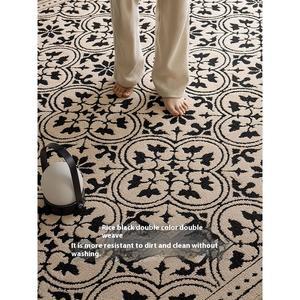 거실 러그 카페트 매트 VIKAMA 프랑스 닦을 수 있고 세탁 가능한 카펫 프리미엄 얼룩 방지 편안한 침실 바