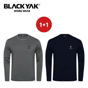 2개세트 블랙야크 긴팔 라운드 티셔츠 기능성 와플 등산 남성