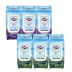 유한크로락스 센티바 세정살균티슈 76매X3개 / 화징실 주방 청소물티슈 일회용물걸레