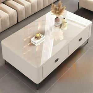 거실테이블 티테이블 좌식 대리석 탁자 낮은 서랍 수납 100x50x40cm