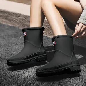 미끄럼방지 첼시 레인부츠 고퀄리티 미들 여성 장화