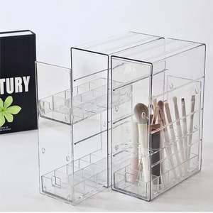 메이크업 정리함 화장대 투명 립스틱 브러쉬 보관함