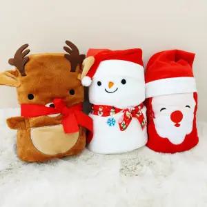 산타 무릎담요 대형 캐릭터 겨울 극세사 학교 학생담요 크리스마스 유치원 어린이집단체선물