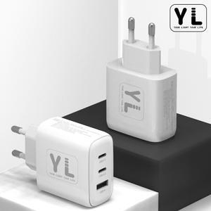 YL GaN 65W PD, PPS, QC4.0 플러스 3포트 멀티 USB-A, C타입 초고속 충전기 어댑터