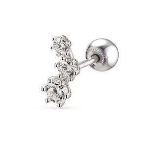 [도로시]14k 크레센도 랩 다이아몬드 피어싱(1개)