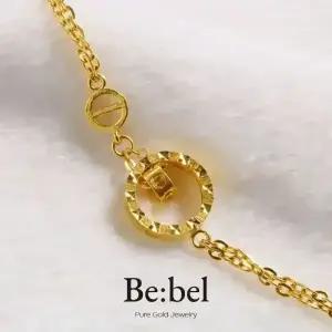 순금팔찌 7.5g(2돈) 24k 여자 라운드 체크 컷팅 비벨