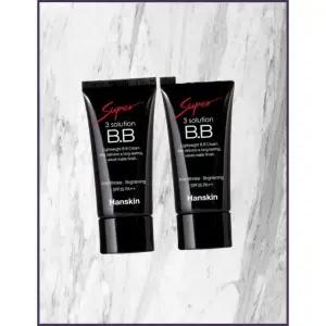 한스킨 HANSKIN 수퍼 쓰리 솔루션 비비 크림 내추럴피부톤 30g 2개