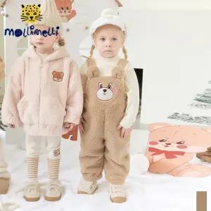 [몰리멜리] 동글이베어덤블오버롤팬츠