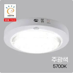 LED 원형 고효율 센서등 240mm 25W 주광색 5700K 현관 복도 계단 베란다 조명