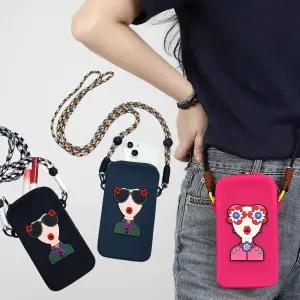 가벼운 팝아트 크로스 휴대폰가방 스마트폰 목걸이 다용도 미니백