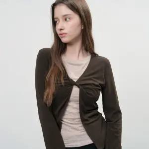 WOMAN 레이어드 트위스트 티셔츠 [3COL] / WBE3L01502