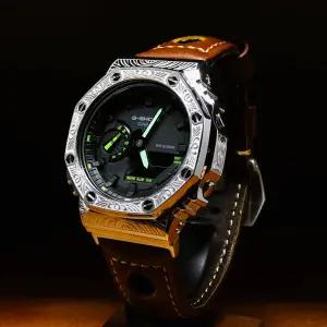 CASIO New G Shock 커스텀 MADE 시계 [세금포함] [정품] 포함 GA2100 Body 스테인레스 스틸 Venetian Pat