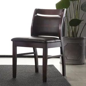 [소티디자인]미스틱 고무나무원목 식탁의자 1+1 월넛