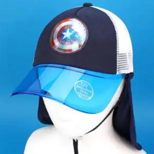 [아우트]아동수영모자플랩캡 매쉬 챙모자 네이비