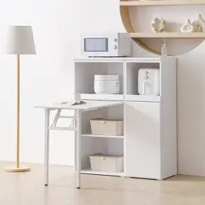 보루네오 마르체 리올 접이식 식탁 렌지대+밥솥 수납장 BAF110C (착불)