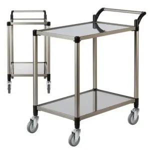 스텐레스 2단 대 회색바퀴 드레싱카 와인카트 병원용 서빙카 써빙카트 써빙카 주방카트