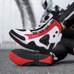 오토바이 보호 부츠 캐주얼 오토바이 부츠 남성용 가죽 부츠 오토바이 타기 신발 미끄럼 방지 고무 밑창