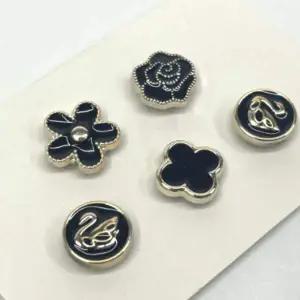 [콩심팥심]매너 블랙 자석 미니자석브로치세트 단추 브로치 믹스